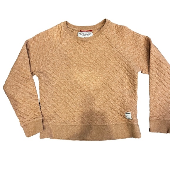 smith and rogue Tops - Smith and Rogue peach quilted sweater